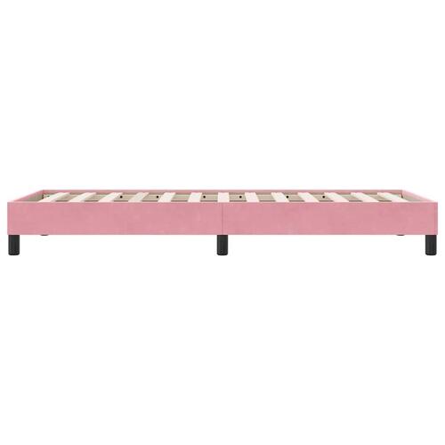 Kontinentalseng uden madras 90x210 cm fløjl lyserød