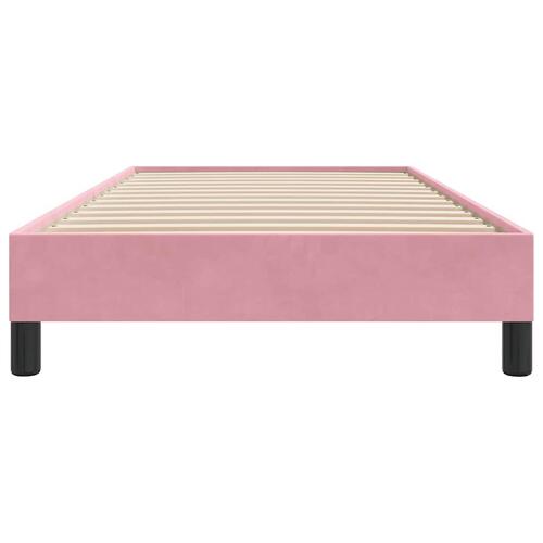 Kontinentalseng uden madras 80x210 cm fløjl lyserød