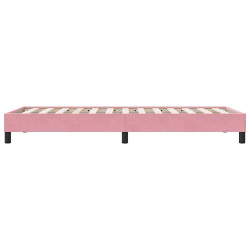 Kontinentalseng uden madras 80x210 cm fløjl lyserød