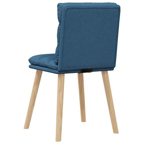 Spisebordsstole 6 stk. stof blå