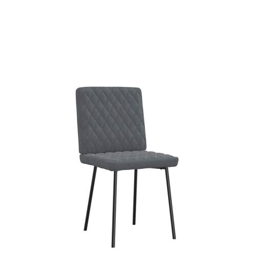 Spisebordsstole 4 stk. velour mørkegrå