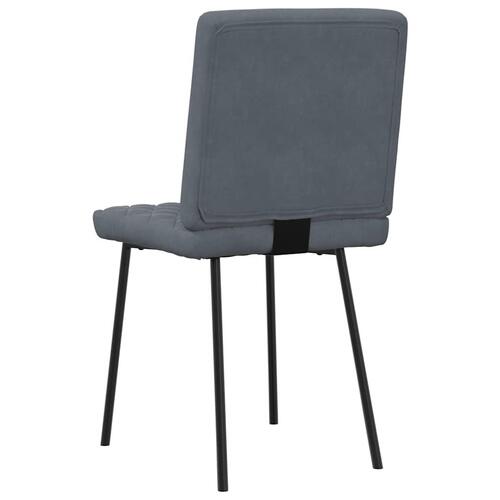 Spisebordsstole 4 stk. velour mørkegrå