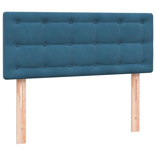 Kontinentalseng med madras 120x210 cm fløjl mørkeblå