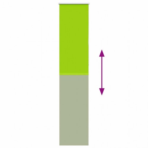 Mørklægningsrullegardin 40×230 cm - stofbredde 35,7 cm, grøn polyester