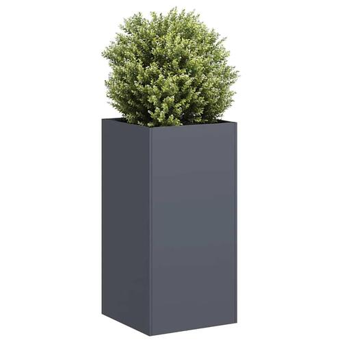Plantekasse 40x40x80 cm koldvalset stål antracitgrå