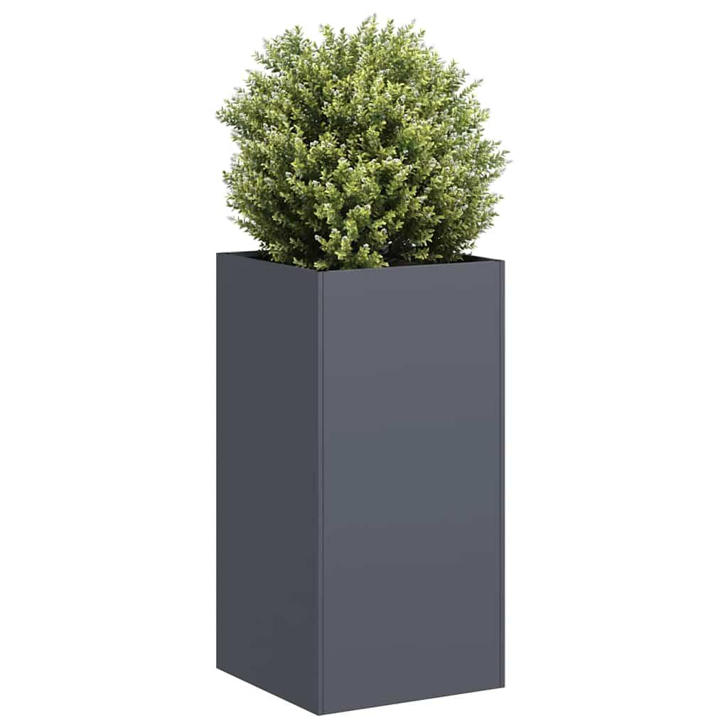 Plantekasse 40x40x80 cm koldvalset stål antracitgrå