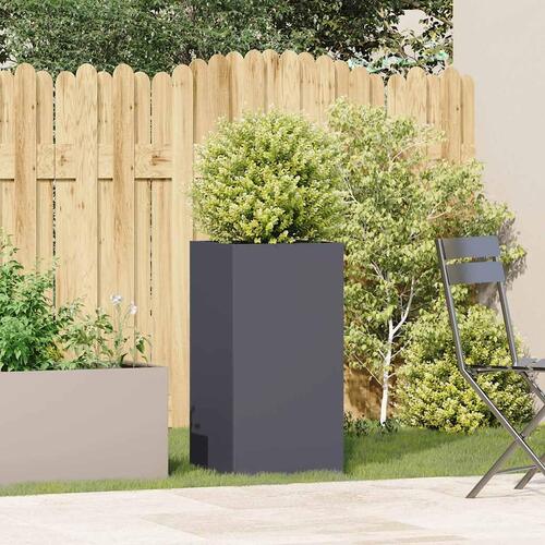 Plantekasse 40x40x80 cm koldvalset stål antracitgrå
