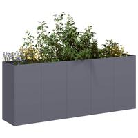 Plantekasse 200x40x80 cm koldvalset stål antracitgrå