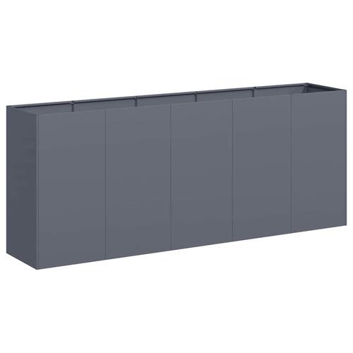 Plantekasse 200x40x80 cm koldvalset stål antracitgrå