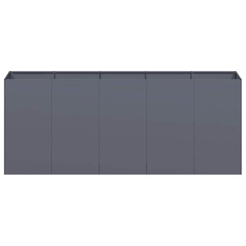 Plantekasse 200x40x80 cm koldvalset stål antracitgrå