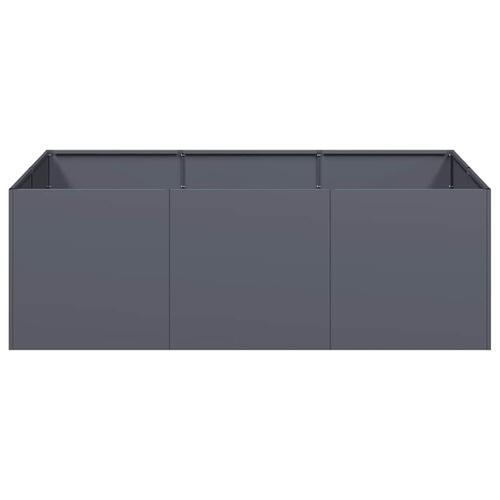 Plantekasse 120x80x40 cm stål antracitgrå