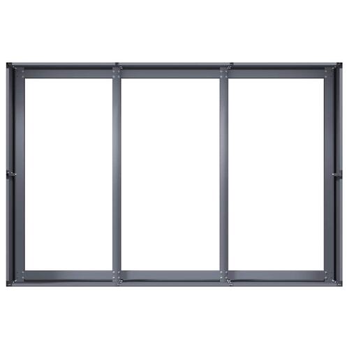 Plantekasse 120x80x40 cm stål antracitgrå