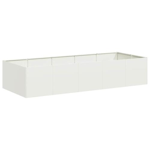 Plantekasse 200x80x40 cm stål hvid