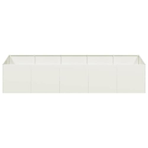 Plantekasse 200x80x40 cm stål hvid