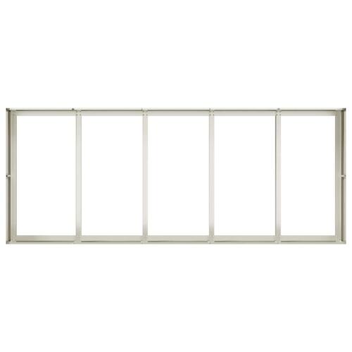 Plantekasse 200x80x40 cm stål hvid