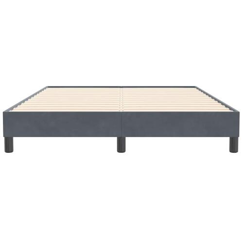 Kontinentalseng uden madras 140x210 cm fløjl mørkegrå