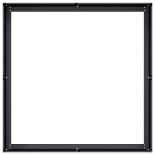 Plantekasse 100 × 100 × 30 cm i sort stål - højbed til have og terrasse