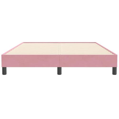 Kontinentalseng uden madras 140x210 cm fløjl lyserød