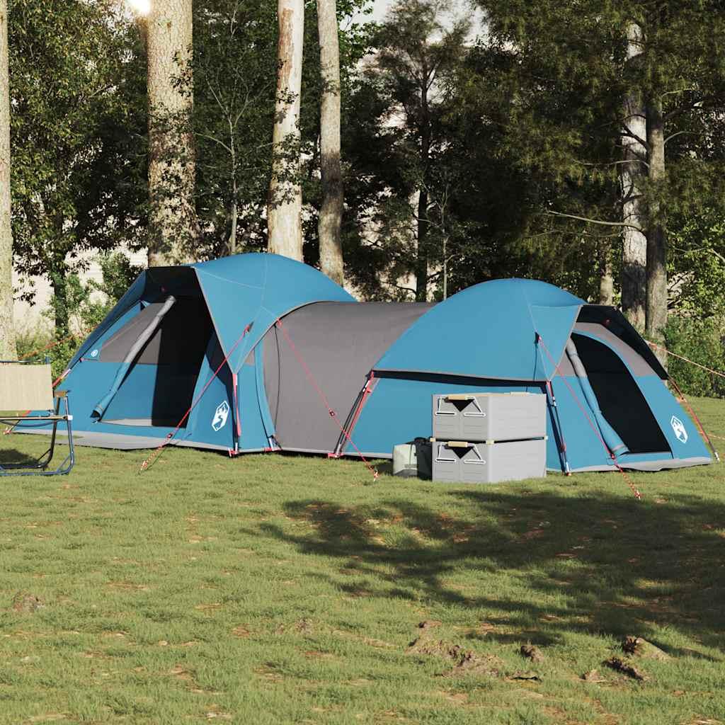 5-personers campingtelt vandafvisende blå