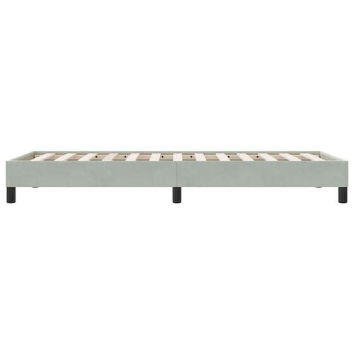 Kontinentalseng uden madras 90x210 cm fløjl lysegrå