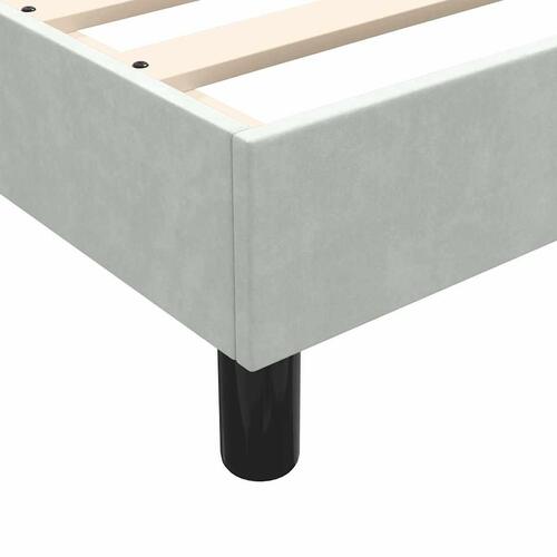 Kontinentalseng uden madras 90x210 cm fløjl lysegrå