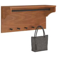 Væghængt knagerække SANDNES 87x30x42 cm massivt fyrretræ