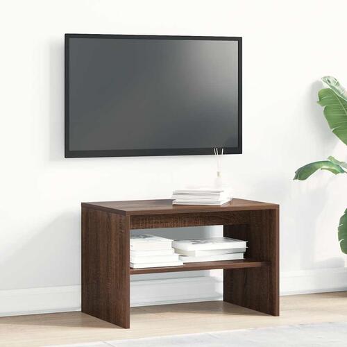 Tv-bord 60x40x40 cm konstrueret træ brun egetræsfarve