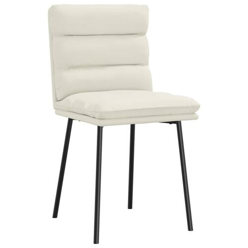 Spisebordsstole 4 stk. velour cremefarvet