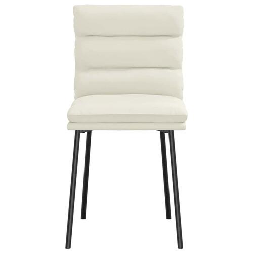 Spisebordsstole 4 stk. velour cremefarvet