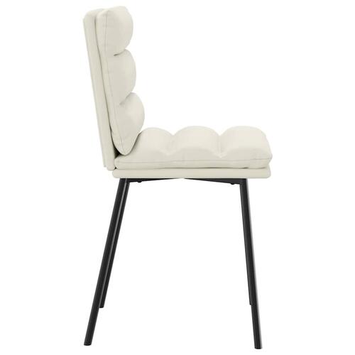 Spisebordsstole 4 stk. velour cremefarvet