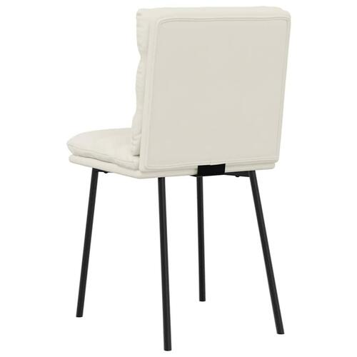 Spisebordsstole 4 stk. velour cremefarvet