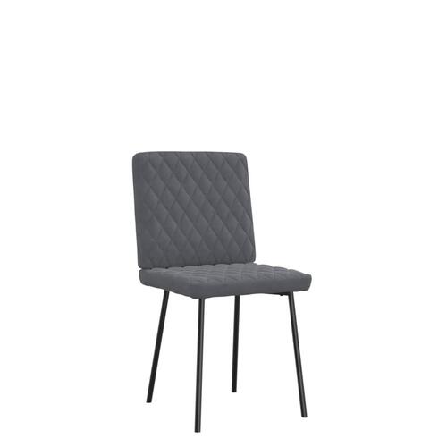 Spisebordsstole 6 stk. velour mørkegrå
