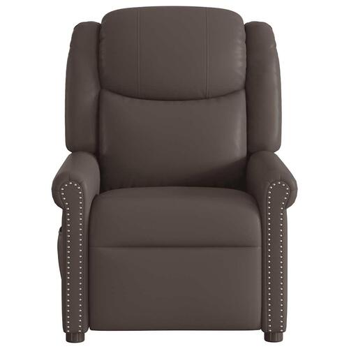 Massagestol kunstlæder blank brun
