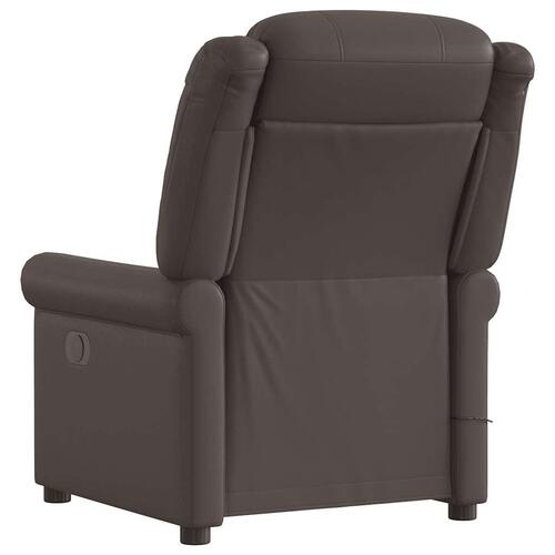 Massagestol kunstlæder blank brun
