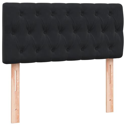 Kontinentalseng med madras 90x210 cm fløjl sort