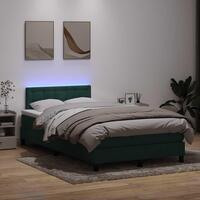 Kontinentalseng med madras 120x210 cm fløjl mørkegrøn