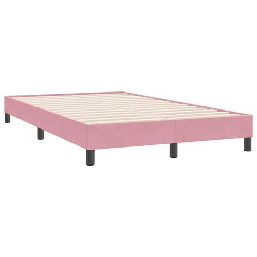 Kontinentalseng med madras 120x220 cm velour lyserød