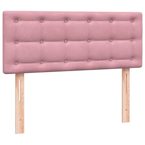 Kontinentalseng med madras 120x220 cm velour lyserød