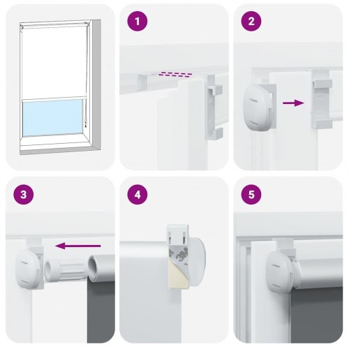 Rullegardin mørklægning 110x130 cm stofbredde 105,7cm polyester