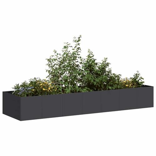 Plantekasse 280x80x40 cm stål sort
