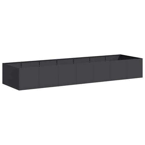 Plantekasse 280x80x40 cm stål sort
