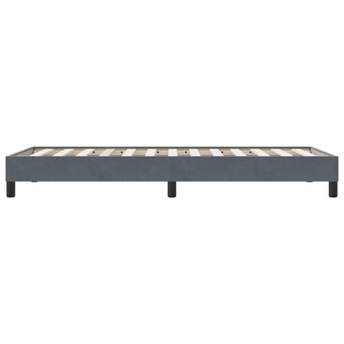 Kontinentalseng uden madras 90x210 cm fløjl mørkegrå