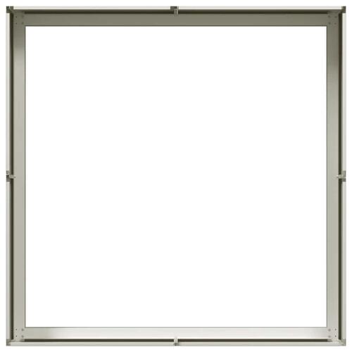 Plantekasse 100x100x30 cm stål hvid