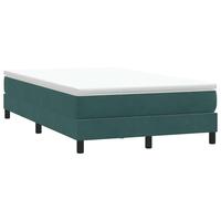 Kontinentalseng uden madras 120x210 cm fløjl mørkegrøn