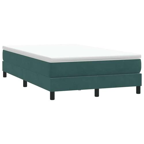 Kontinentalseng uden madras 120x210 cm fløjl mørkegrøn