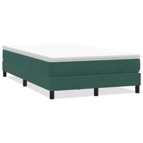 Kontinentalseng uden madras 120x210 cm fløjl mørkegrøn
