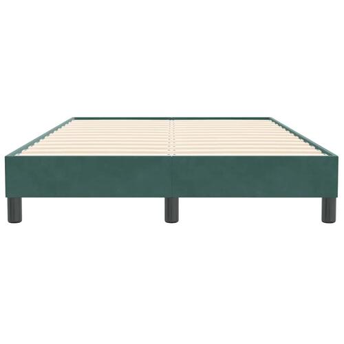 Kontinentalseng uden madras 120x210 cm fløjl mørkegrøn