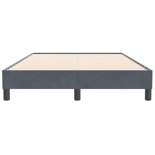 Kontinentalseng uden madras 120x210 cm fløjl mørkegrå