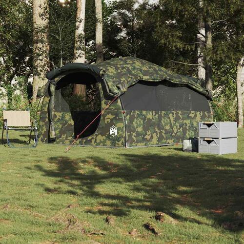 6-personers familietelt vandafvisende camouflage