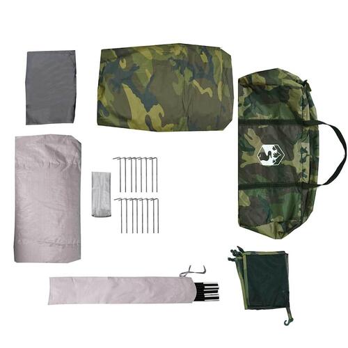 6-personers familietelt vandafvisende camouflage